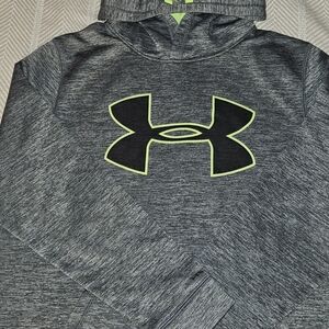 Under Armour Gray Hoodie with Neon Logo